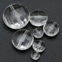 Transparent Acrylic Beads Flat Round DIY clear Sold By Bag