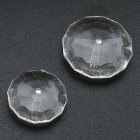 Transparente Acryl-Perlen, Acryl, flache Runde, DIY & verschiedene Größen vorhanden, klar, Bohrung:ca. 1mm, verkauft von Tasche