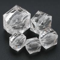 Transparent Acrylic Beads, Polygon, DIY & different size for choice, clear, Sold By Bag