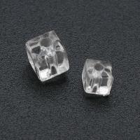 Transparente Acryl-Perlen, Acryl, Quadrat, DIY & verschiedene Größen vorhanden, klar, Bohrung:ca. 1mm, verkauft von Tasche