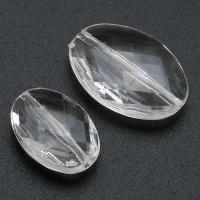 Transparent Acrylic Beads Oval DIY clear Approx 1mm Sold By Bag