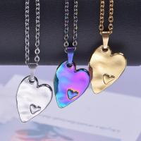 Stainless Steel Jewelry Necklace 304 Stainless Steel Heart Vacuum Ion Plating & for woman Length Approx 50 cm Sold By PC