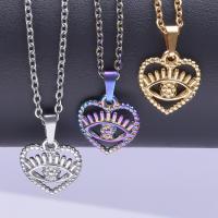 Stainless Steel Jewelry Necklace 304 Stainless Steel Heart Vacuum Ion Plating Unisex & hollow Length Approx 50 cm Sold By PC