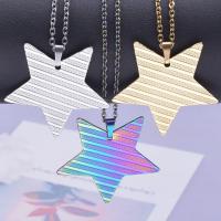 Stainless Steel Jewelry Necklace 304 Stainless Steel Star Vacuum Ion Plating Unisex Length Approx 50 cm Sold By PC