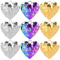 Stainless Steel Heart Pendants, 304 Stainless Steel, Vacuum Ion Plating, Unisex, more colors for choice, 25x26mm, Sold By PC