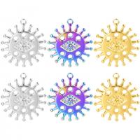 Stainless Steel Pendants 304 Stainless Steel Sun Vacuum Ion Plating Unisex & hollow Sold By PC