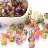 Miracle Acrylic Beads Round DIY mixed colors 12mm Approx Sold By Bag