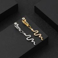 Stainless Steel Belly Ring 304 Stainless Steel with Brass fashion jewelry & micro pave cubic zirconia & for woman Sold By PC