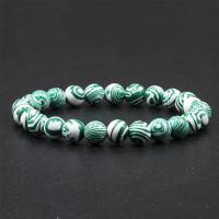 Gemstone Bracelets, Malachite, Unisex & different size for choice, more colors for choice, Sold Per Approx 7.48 Inch Strand