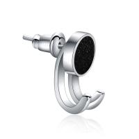 Boucle d'oreille Acier Titane, poli, bijoux de mode & unisexe, couleur originale, 15x5mm, Vendu par PC