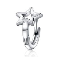 Boucle d'oreille Acier Titane, étoile, poli, bijoux de mode & unisexe, couleur originale, 14x9mm, Vendu par PC