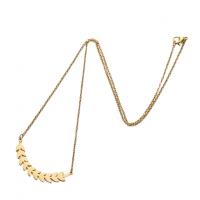 Stainless Steel smycken halsband, 304 rostfritt stål, Vete, mode smycken & för kvinna, fler färger för val, 40x18mm, Längd 45 cm, Säljs av PC