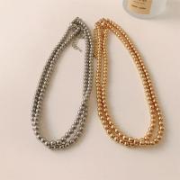 Mässing Chain Necklace, med 5cm extender kedja, Rund, plated, DIY & för kvinna, fler färger för val, nickel, bly och kadmium gratis, 5mm, Längd 35 cm, Säljs av PC