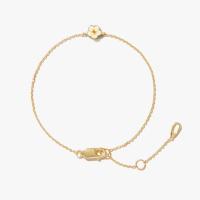 Titanium Steel Bracelet & Bangle, with 5cm extender chain, Flower, Vacuum Ion Plating, fashion jewelry & for woman & enamel, golden, Length:16.5 cm, Sold By PC