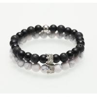 Gemstone Bracelets, Natural Stone, handmade, fashion jewelry & Unisex, more colors for choice, Length:18 cm, Sold By PC