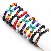 Gemstone Bracelets, Natural Stone, handmade, fashion jewelry & Unisex, more colors for choice, Length:18 cm, Sold By PC