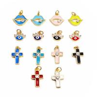 Brass Jewelry Pendants gold color plated & enamel Sold By Lot