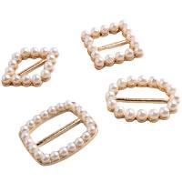 Fermoir bijoux en alliage de zinc, Placage de couleur d'or, styles différents pour le choix & avec les perles en plastique, Or, 20PC/lot, Vendu par lot