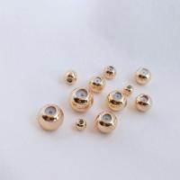 metal Perla de posicionamiento, chapado, diverso tamaño para la opción & diferentes estilos para la opción, dorado, Vendido por UD