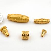 Brass távtartó gyöngyök, Sárgaréz, arany színű aranyozott, DIY, több színt a választás, nikkel, ólom és kadmium mentes, Által értékesített PC