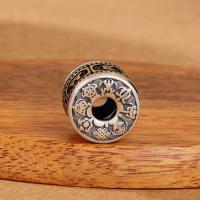 Thailand Sterling Silver Spacer Bead, with Brass, Antique finish, DIY, silver color, 13.20x10mm, Hole:Approx 4.5mm, 10PCs/Lot, Sold By Lot