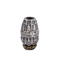 Thailand Sterling Silver Spacer Bead, with Brass, Antique finish, DIY & different size for choice, silver color, 10PCs/Lot, Sold By Lot