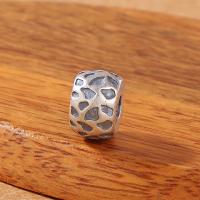 Thailand Sterling Silver Spacer Bead, Antique finish, DIY, silver color, 6.30x9.20mm, Hole:Approx 3mm, 10PCs/Lot, Sold By Lot