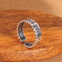 Thailand Sterling Zilver vinger Ring, Thailand Sterling Silver, gepolijst, Verstelbare & uniseks, zilver, 19.50x5.80x1.40mm, 10pC's/Lot, Verkocht door Lot