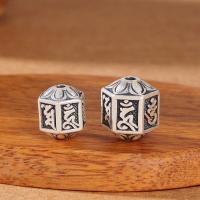 Thailand Sterling Silver Spacer Bead Antique finish DIY silver color Sold By Lot
