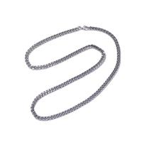 Thailand Sterling Silber Halskette, poliert, unisex & verschiedene Größen vorhanden, Silberfarbe, verkauft von PC