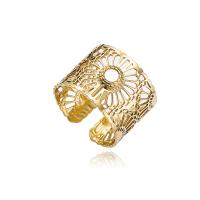 Vinger Ring in edelstaal, 304 roestvrij staal, mode sieraden & voor vrouw, gouden, 18x13mm, Verkocht door PC