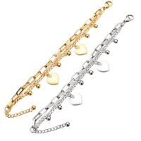 Bijoux bracelet en acier inoxydable, Acier inoxydable 304, bijoux de mode & pour femme, plus de couleurs à choisir, Vendu par PC