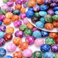 Acrylic Jewelry Beads, Flat Round, DIY, more colors for choice, 10mm, Approx 30PCs/Bag, Sold By Bag