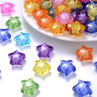 Bead i Bead Akryl perler, Stjerne, ovntørrende lak, du kan DIY, flere farver til valg, 5x15mm, Ca. 20pc'er/Bag, Solgt af Bag