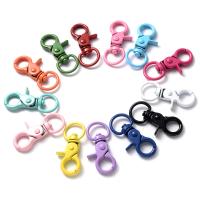 Tibetan Style Key Clasp, stoving varnish, DIY, more colors for choice, nickel, lead & cadmium free, 43mm, Approx 10PCs/Bag, Sold By Bag