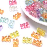 Hair Accessories DIY Findings, Acrylic, Bear, more colors for choice, 11x16mm, Approx 20PCs/Bag, Sold By Bag