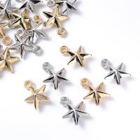 Copper Coated Plastic Pendant, Star, plated, DIY, more colors for choice, 14x17mm, Approx 50PCs/Bag, Sold By Bag
