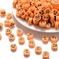 Polymer Clay Beads, Flat Round, DIY, more colors for choice, 10mm, Approx 50PCs/Bag, Sold By Bag