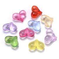 Transparent Acrylic Beads, Heart, DIY, more colors for choice, 20mm, Approx 10PCs/Bag, Sold By Bag