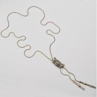 Zinklegierung Schmuck Halskette, Modeschmuck & für Frau & mit Strass, frei von Nickel, Blei & Kadmium, Länge:ca. 88 cm, verkauft von PC