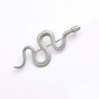 Zinc Alloy Brooches Snake plated fashion jewelry & for woman nickel lead & cadmium free Sold By PC