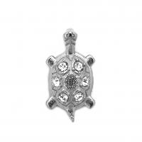 Stainless Steel Animal Pendants 316L Stainless Steel Turtle Vacuum Ion Plating fashion jewelry & Unisex & micro pave cubic zirconia Sold By PC