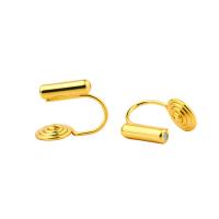 Brass Drop Earring plated fashion jewelry & Unisex nickel lead & cadmium free 14*7.5mm 0.8mm Sold By PC