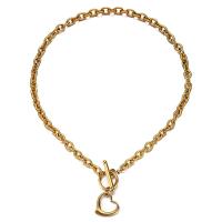 Edelstahl Schmuck Halskette, 304 Edelstahl, Herz, Modeschmuck & für Frau, keine, 7mm,16mm, Länge:ca. 17.72 ZollInch, verkauft von PC