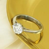 Rhinestone-Edelstahl -Finger-Ring, 316 L Edelstahl, Modeschmuck & verschiedene Größen vorhanden & für Frau, Silberfarbe, 9mm, verkauft von PC