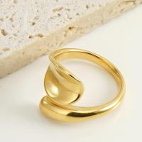 Stainless Steel Finger Ring 304 Stainless Steel 18K gold plated fashion jewelry & for woman golden 16mm Sold By PC