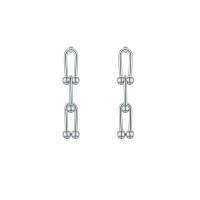 Stainless Steel Drop Earring 304 Stainless Steel Letter U Vacuum Ion Plating fashion jewelry & for woman Sold By Pair