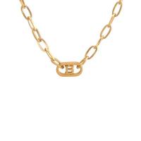 Titanstahl Halskette, mit Verlängerungskettchen von 5cm, Buchstabe B, Modeschmuck & für Frau, keine, Länge 42 cm, verkauft von PC