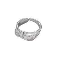 Ring Finger mosiądz, Platerowane w kolorze srebra, biżuteria moda & dla obu płci & różne style do wyboru, srebro, bez zawartości niklu, ołowiu i kadmu, 18mm, sprzedane przez PC
