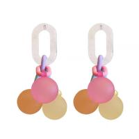 Acrylic Jewelry Earring Round fashion jewelry & for woman Sold By Pair